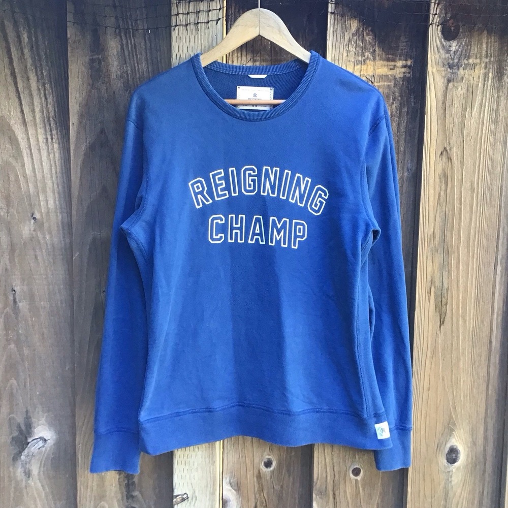 Reigning Champ Men's Medium Blue Crewneck Sweatshirt Canada Gym Workout Yoga - Picture 2 of 8